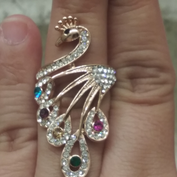 Jewelry - Multicolored Rhinestone Peacock Ring